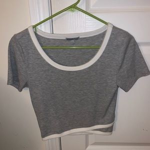 Grey crop top